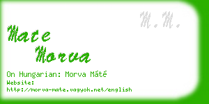 mate morva business card