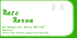 mate morva business card